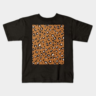 Leopard pattern, Animal print, Retro, Mid century art Kids T-Shirt